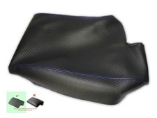 Armrest Lid Cover For Bmw 3 E36 1991-1999 Carbon Fiber Look Vinyl Blue Stitch