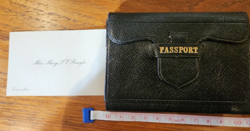 Victorian leather passport - victorian,