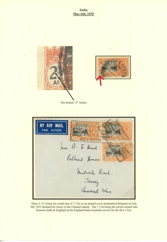 India 1935 kgv - india, mail