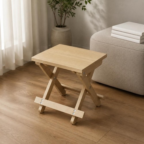 Folding wooden stool - folding,
