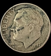 1947 USA Roosevelt Silver Dime