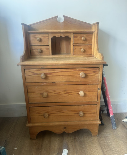 Hand made pine drawer chest - hand-made,