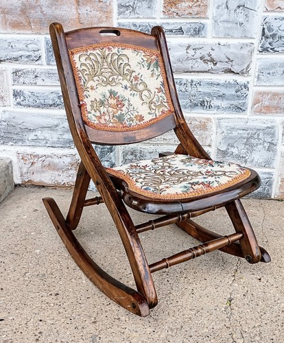 Antique folding victorian wood - antique,