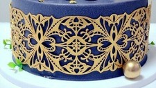 GOLD decorative edible cake lace, celebrations, birthday, wedding 