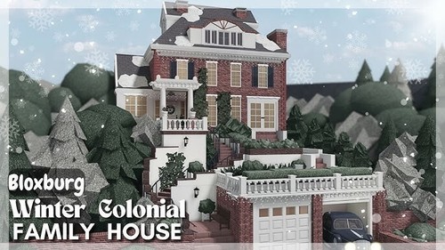 Winter colonial home - colonial,