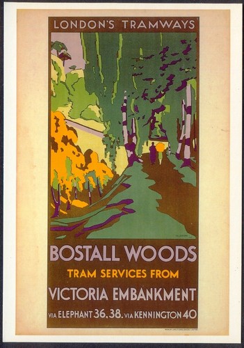 Modern postcard bostall woods - modern,