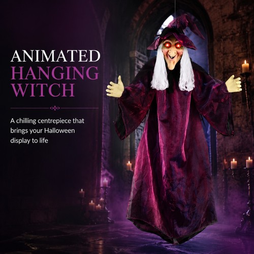 Hanging halloween witch - halloween,