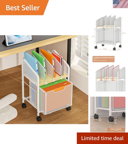 Rolling file cabinet with - file,