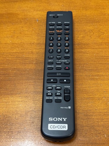 Sony r52 cdr remote - sony,