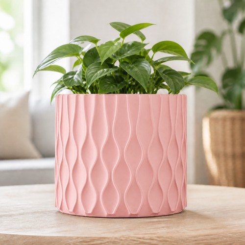 Modern wave plant pot - wave, cover