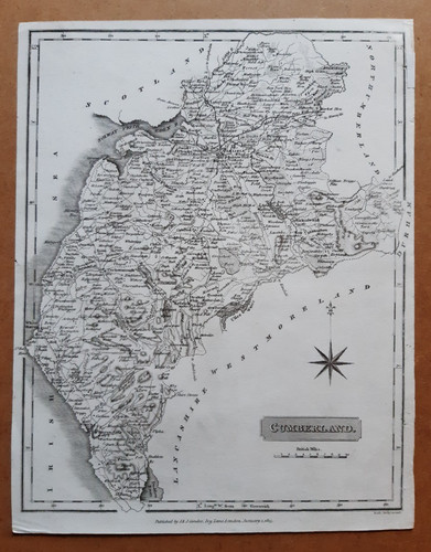Antique engraved map - engraved, of