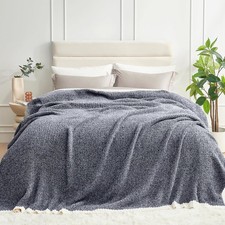 Snuggle Sac Throw Blanket 228x228cm, Navy Blue, Used- very good