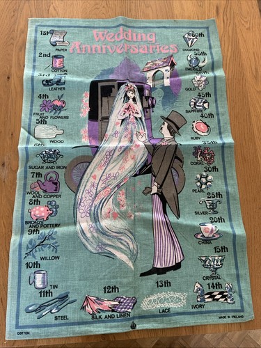 Vintage tea towel - towel, wedding