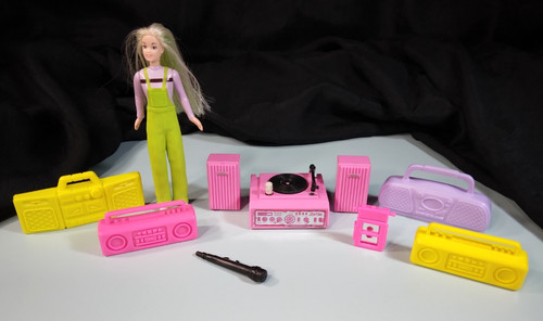Vtg barbie pink wind up - pink,
