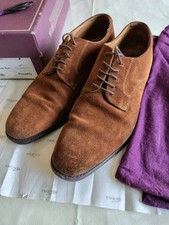 Men's brown suede all-leather
