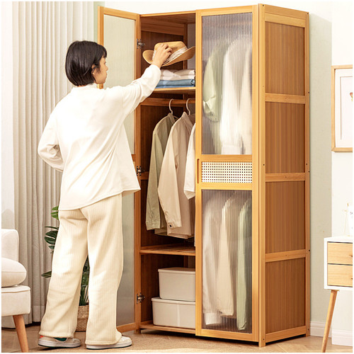 170cm wardrobe door bamboo - wardrobe, &