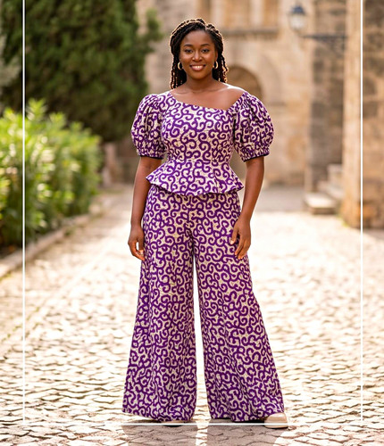 Women 2pc purple peplum - women’s,
