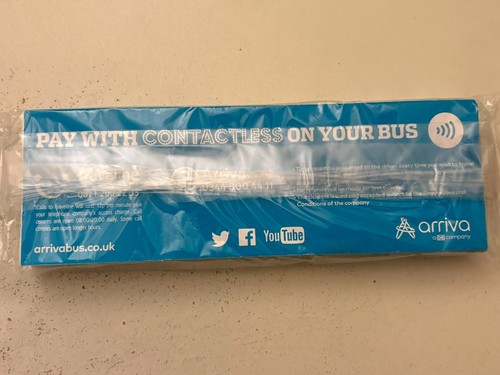 Arriva bus ticket sticker pack - bus,