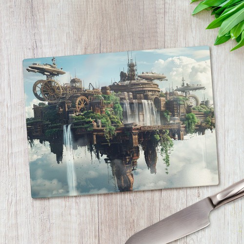 Floating island glass chopping - floating,