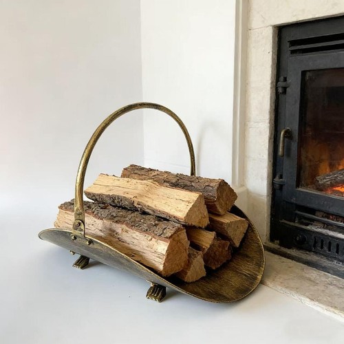 Wrought iron fireplace log - iron,