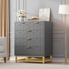 Grey 5 Drawer Dresser for