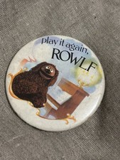 Vintage Badge Pin the Muppet Show Play It Again Rowlf . 3.5cm
