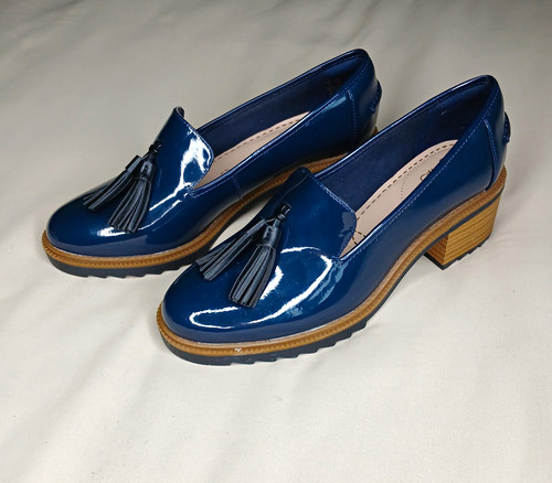 Clarks balmer haze navy - balmer, patent