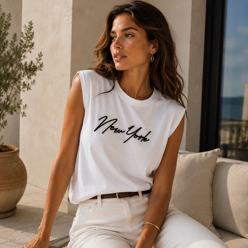 Zara women white new york - white,