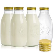4 Pack 32 Oz Glass Milk