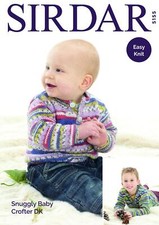 Sirdar 5155 Knitting Pattern Childrens Sweater Cardigan  Snuggly Baby Crofter DK