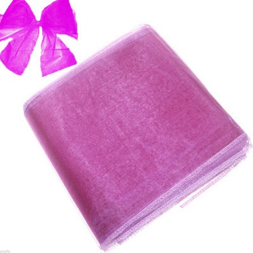 Purple organza chair - organza, bows