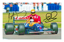Ayrton Senna & Nigel Mansell Signed A4 Photo Print Autograph Formula 1