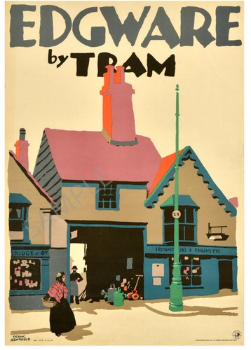 Vintage railway poster edgware - vintage,