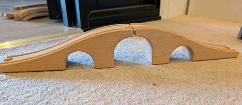 Wooden toy train track arched - train,