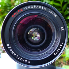 Voigtlander Color-Skoparex 28mm f/2.8 AR for Rollei QBM For Rollei SL Cameras.