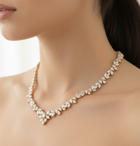 Tennis necklace 14k gold - tennis,