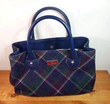 Ness Tartan Handbag Blue and Red Holyrood Classic 32 X 17cm 