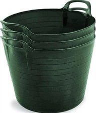 3 x 40L Green Large Flexi Tub