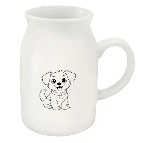 Scruffy puppy dog - dog', ceramic