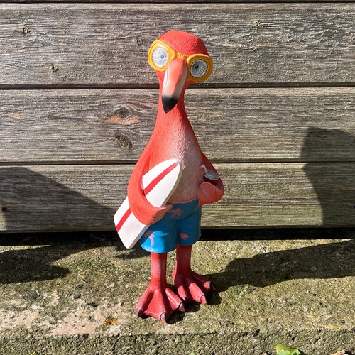 Pink flamingo garden ornament - pink,