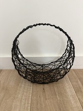 Black wire egg basket - black,
