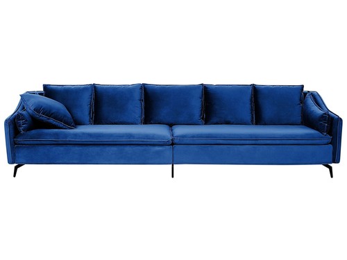 Velvet sofa navy blue - navy,
