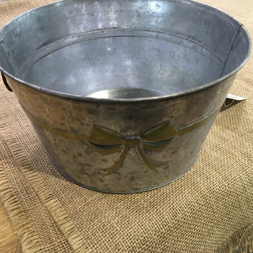 Large zinc bowl - large, ice