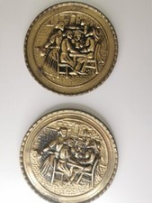 Brass Plates Wall Embossed Set