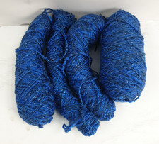 Chunky Blue and Metallic Twist Yarn 750g total weight Royal Blue