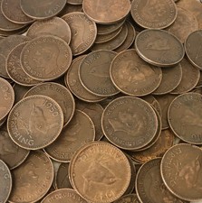 Farthings old english coins - farthings,
