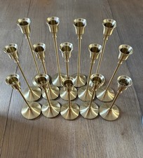 Gold Candlestick Set Of 14 Mixed Heights