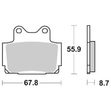 PAIR BRAKE PADS 570LS 570 LS