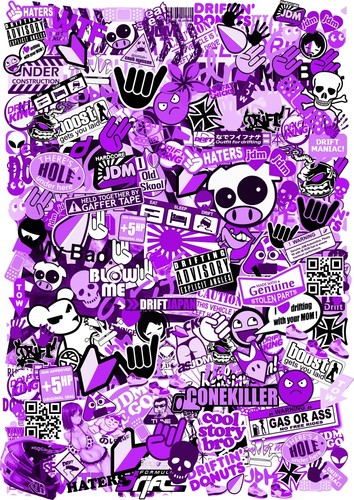 Size jdm style purple tint - a4,