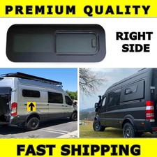 UNIVERSAL CAMPER VAN SLIDING OPENING WINDOW GLASS DARK TINT 800x270mm RIGHT SIDE